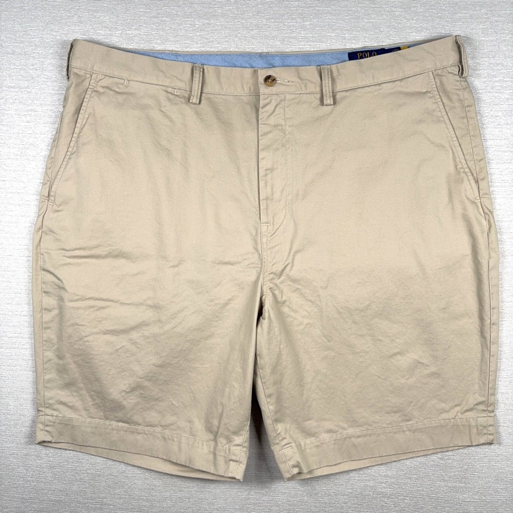 Polo Ralph Lauren Stretch Classic Fit Chino Shorts Mens 42 Khaki Cotton Elastane